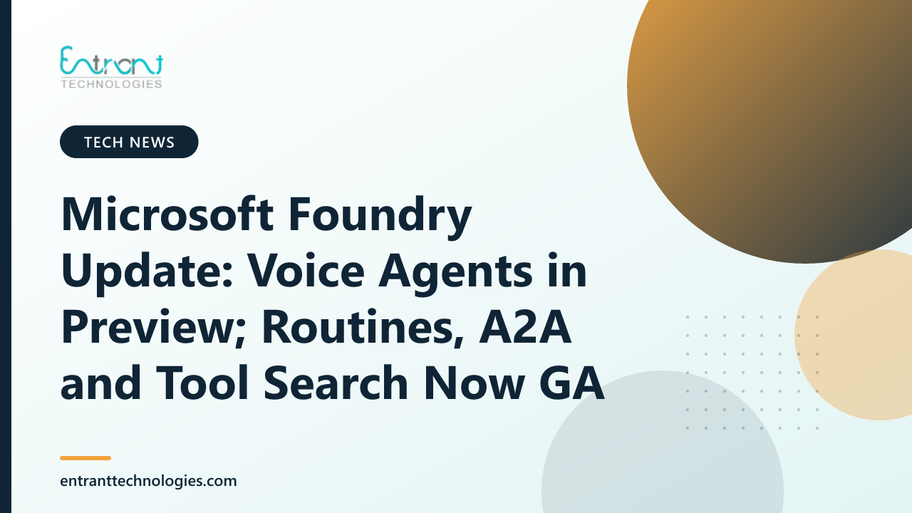 Microsoft Foundry Update: Voice Agents in Preview; Routines, A2A and Tool Search Now GA
